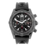 BREITLING - a limited edition gentleman's Blackbird Blacksteel chronograph wrist watch. Number