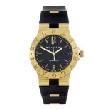 BULGARI - a gentleman's Diagono wrist watch. 18ct yellow gold case. Reference LCV 35 G, serial