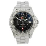 BREITLING - a gentleman's Aeromarine Colt GMT bracelet watch. Stainless steel case with calibrated