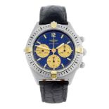 BREITLING - a gentleman's Callisto chronograph wrist watch. Stainless steel case with calibrated