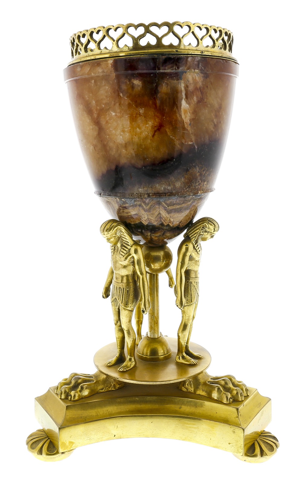 A fine ormolu-mounted Blue John pedestal centrepieceWinnats One Vein In the manner of Sir William