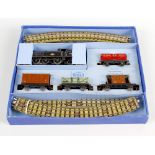 A Hornby Dublo EDG17 tank goods electric model train set (B/R) in original box. All heavy play worn,