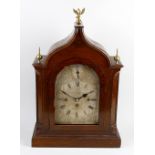 A mid Victorian oak-cased triple fusee bracket or table clock R. J. H. Chaplin, Arcade, London