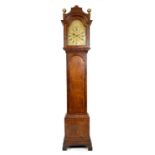 A late 18th century walnut cased 8-day brass dial longcase clock.Robert Wentworth, Sarum (