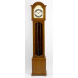 A modern chiming longcase clock With German three-weight movement chiming on gong rods, 73, (185.