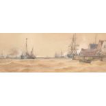 Thomas Bush Hardy R.B.A. (1842-1897)'South Shields'Depicting busy harbour sceneWatercolourSigned and