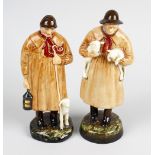 A pair of Royal Doulton figures. 'The Shepherd' HN1975 and 'Lambing Time' HN1890, each modelled as a