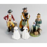 A group of five Royal Doulton figures. Comprising 'Calalier' HN2718, 10 (26 cm), 'Robin Hood'