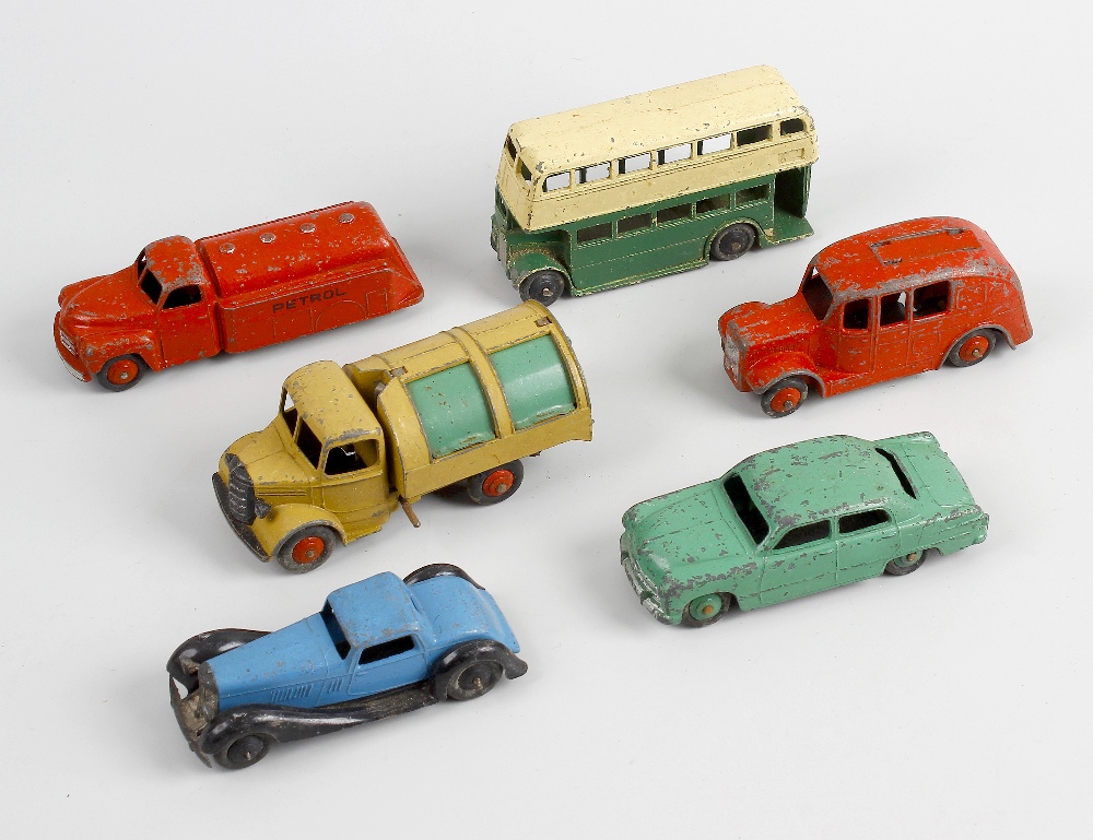 A box containing a good mixed selection of assorted Dinky and other die cast model vehicles, to