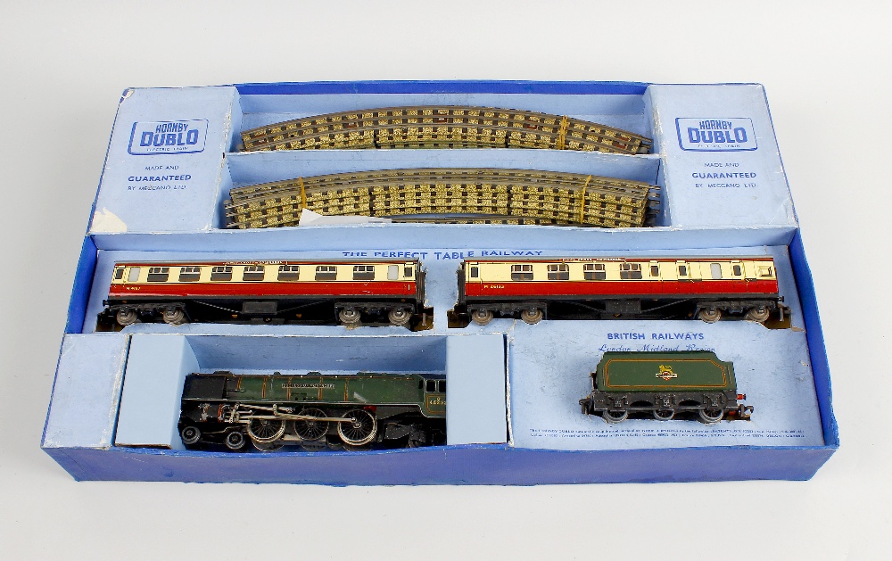 A Hornby Dublo 'Duchess of Montrose' electric passenger model train set in original box. (Box A/F)