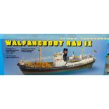 A Graupner 1/45th scale 'Walfangboot Rau IX' model boat kit, unassembled and in original box.  Not