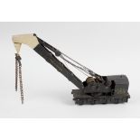 An early 20th century well detailed and well modelled 0 gauge model L.M.S. motive power crane.