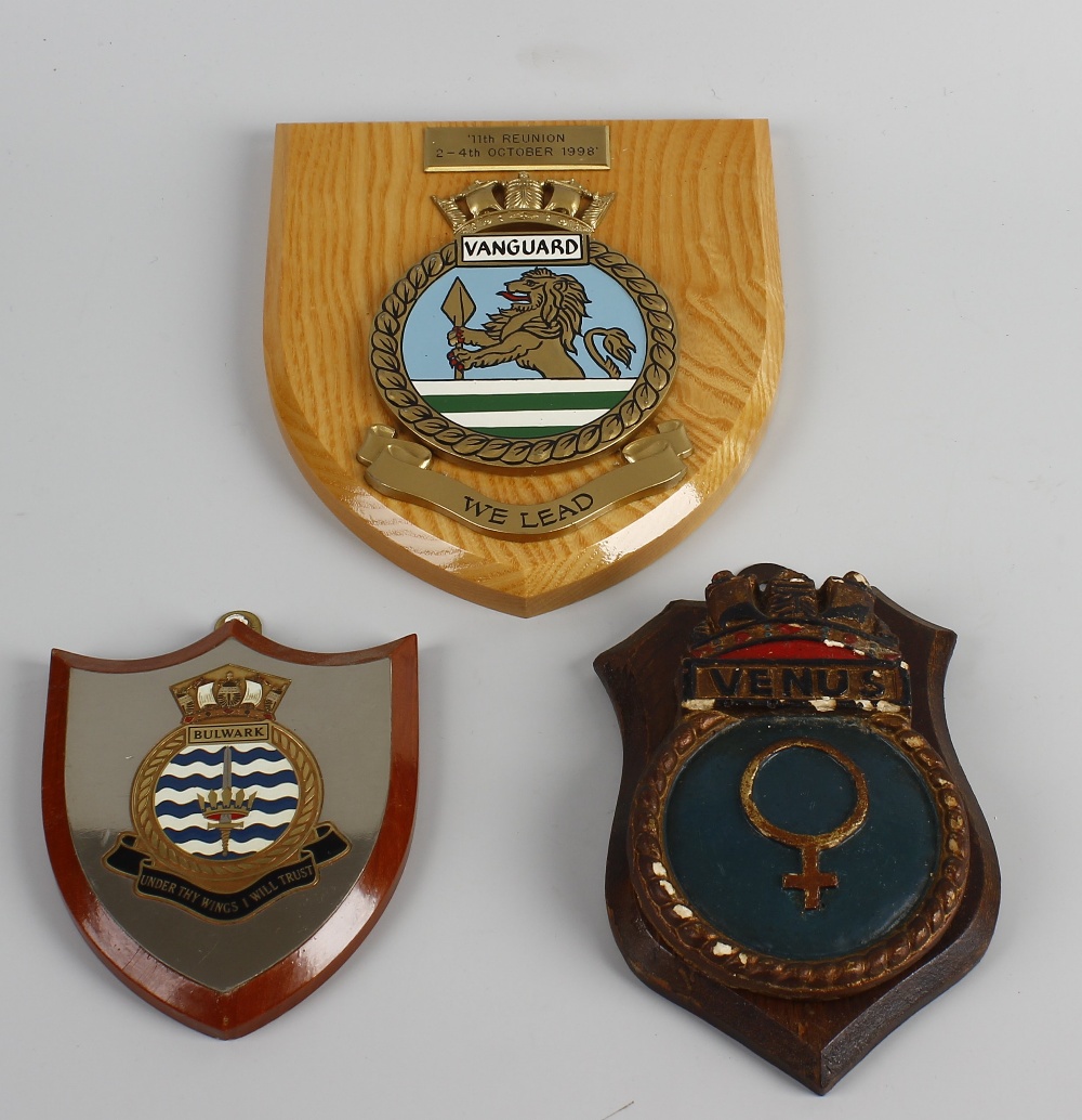 Ten hand painted moulded and other ships crests Collingwood, Heron, Vanguard, Scotia, Petunia, - Image 2 of 2
