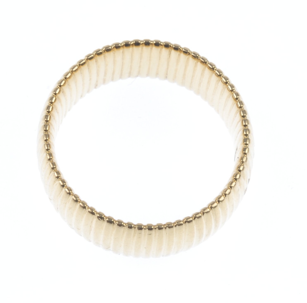 ANDREW GEOGHEGAN - an 18ct gold ring. Designed as a series of ridges, to the wide band. Maker's - Image 3 of 3