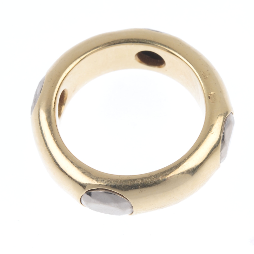 FRED - a hematite band ring. Designed as a series of oval-shape hematite, to the plain band. - Image 2 of 3