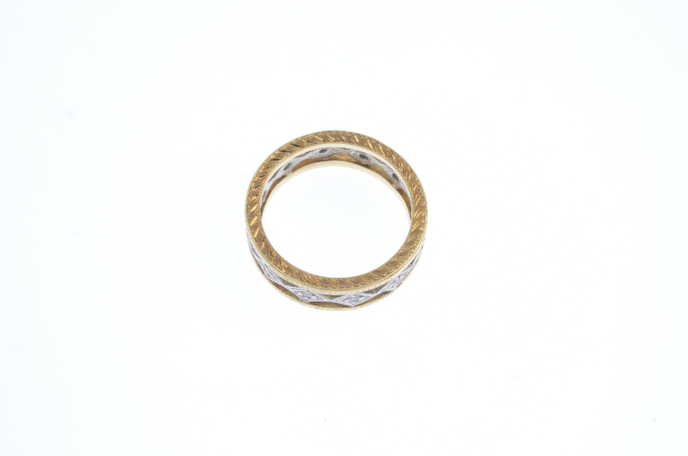 A diamond full-circle eternity ring. Of bi-colour openwork design, the brilliant-cut diamond kite- - Image 3 of 3