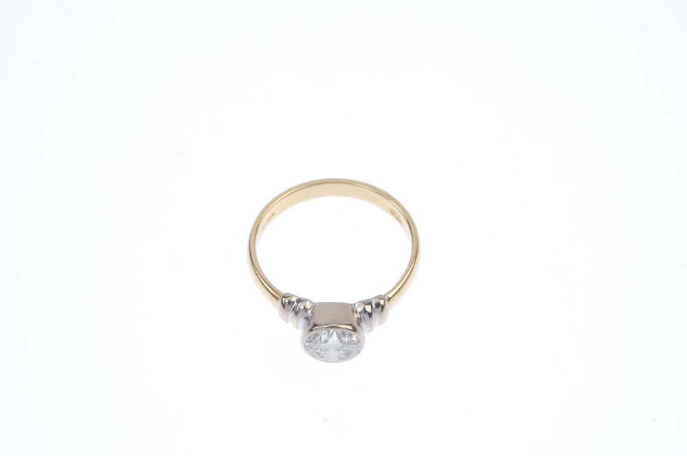 An 18ct gold diamond single-stone ring. The brilliant-cut diamond collet, to the double bar - Image 2 of 5