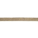 A 1960s 9ct gold bracelet. Designed as a series of s-shape links, to the push-piece clasp. Import