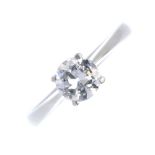 (18983) A selection of diamond jewellery. To include a platinum brilliant-cut diamond single-stone