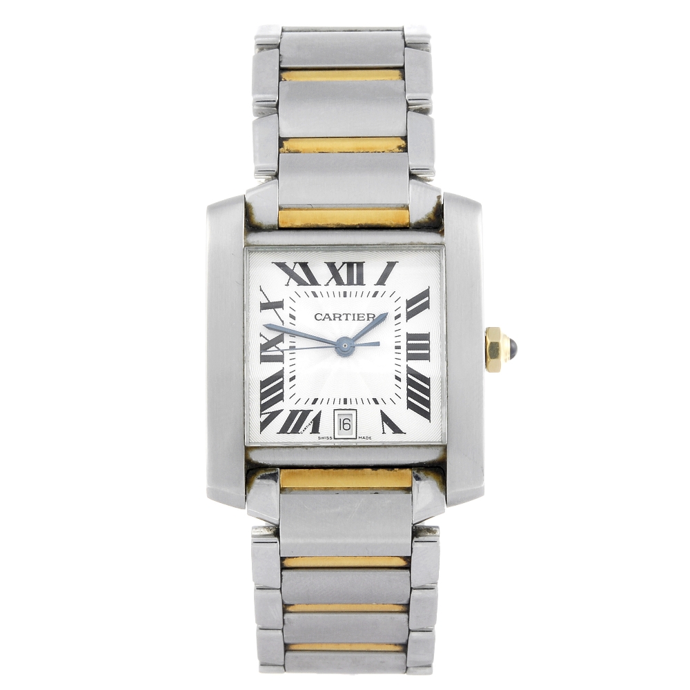 CARTIER - a Tank Francaise bracelet watch. Stainless steel case. Reference 2302, serial 795049CD.