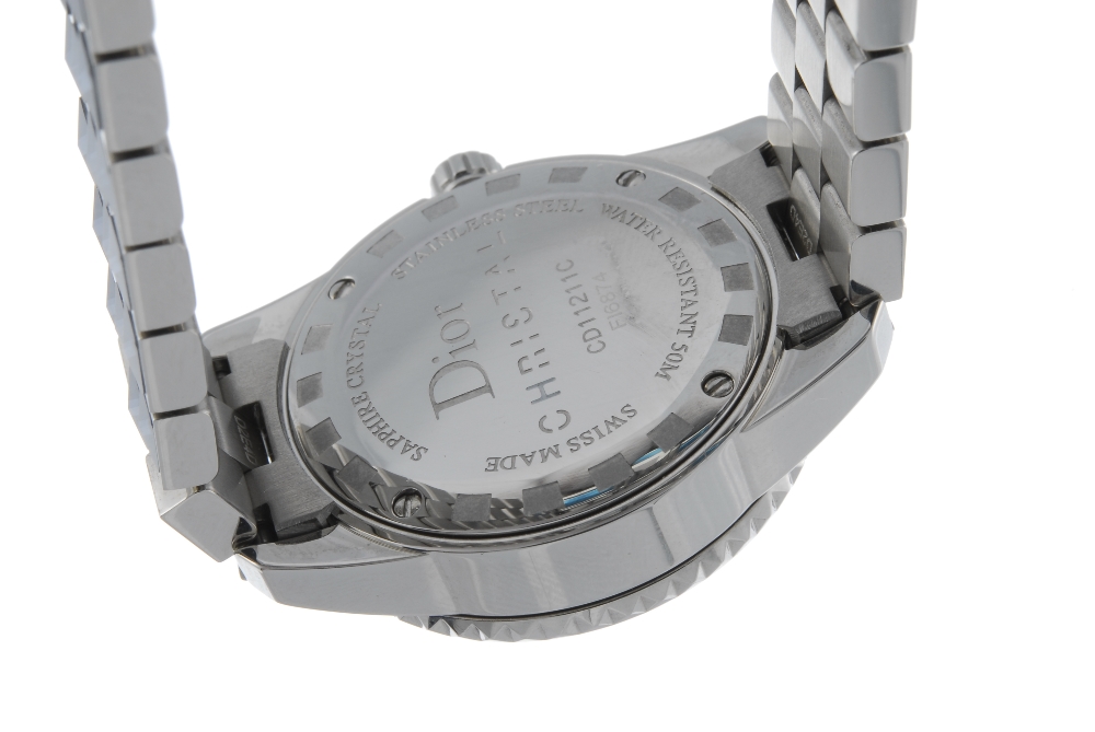DIOR - a lady's Christal bracelet watch. Stainless steel case with factory diamond set bezel. - Image 2 of 4