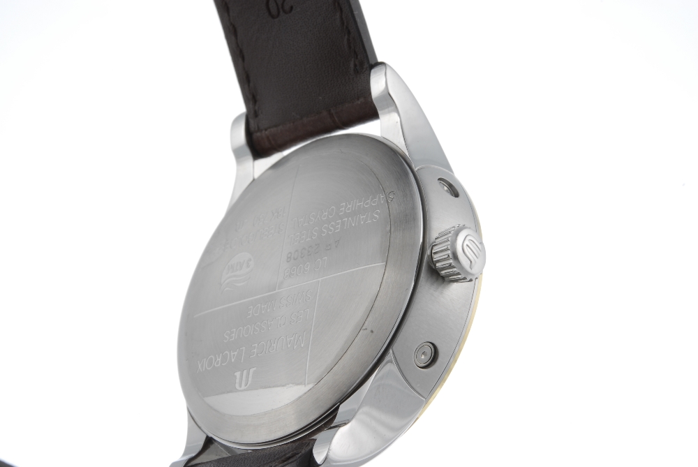 MAURICE LACROIX - a gentleman's Les Classiques Phase De Lune wrist watch. Stainless steel case - Image 3 of 4