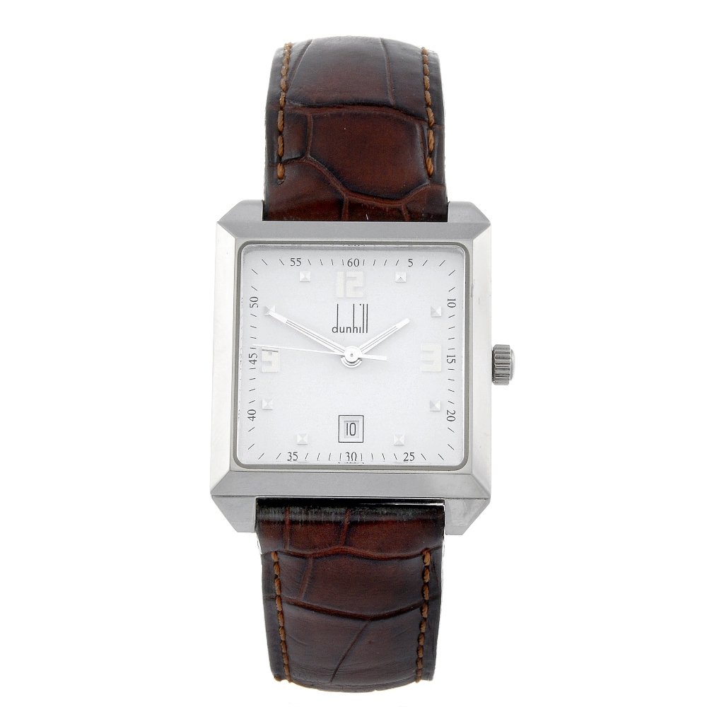 DUNHILL - a wrist watch. Stainless steel case. Numbered BB13936 8005. Unsigned quartz movement