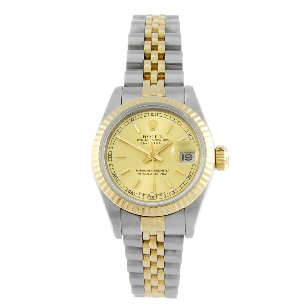 ROLEX - a lady's Oyster Perpetual Datejust bracelet watch. Circa 1983. Stainless steel case with