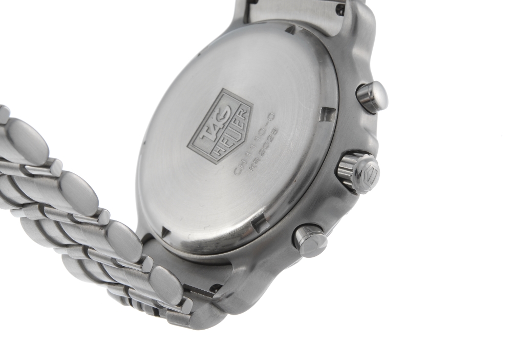 TAG HEUER - a gentleman's 6000 Series chronograph bracelet watch. Stainless steel case with - Image 3 of 4
