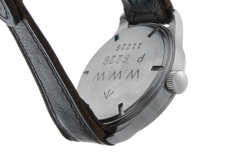 CYMA - a gentleman's military issue wrist watch. Stainless steel case, stamped with British Broad - Image 3 of 4