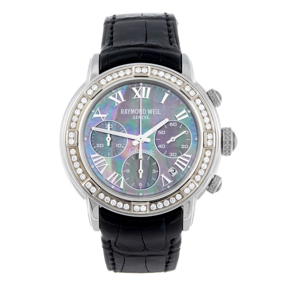 RAYMOND WEIL - a gentleman's Parsifal chronograph wrist watch. Stainless steel case with factory