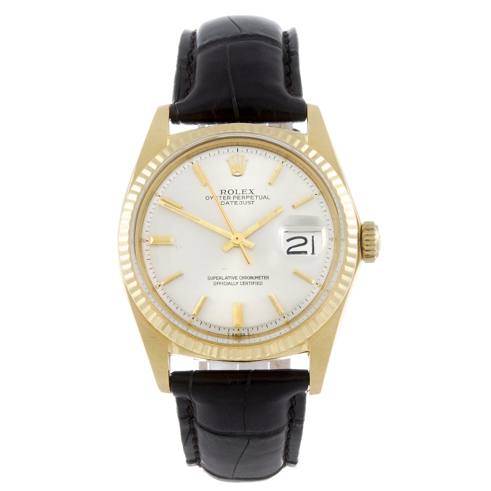 ROLEX - a gentleman's Oyster Perpetual Datejust wrist watch. Circa 1969. 18ct yellow gold case