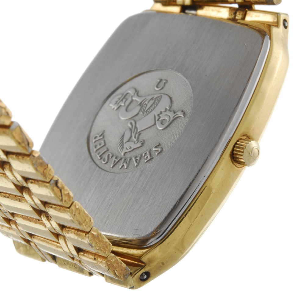 OMEGA - a gentleman's Seamaster bracelet watch. Gold plated case with stainless steel case back. - Image 3 of 4