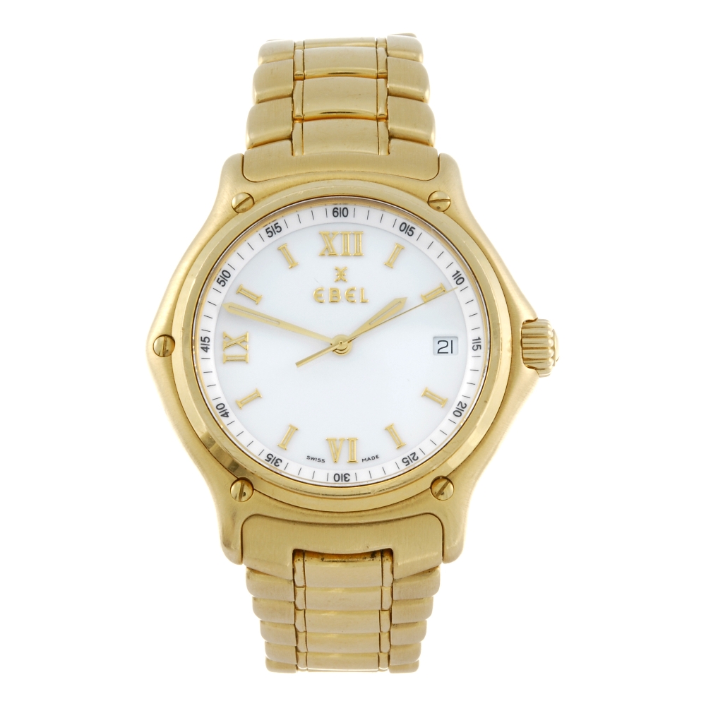 EBEL - a gentleman's 1911 bracelet watch. 18ct yellow gold case. Numbered 75104206 E8187241.