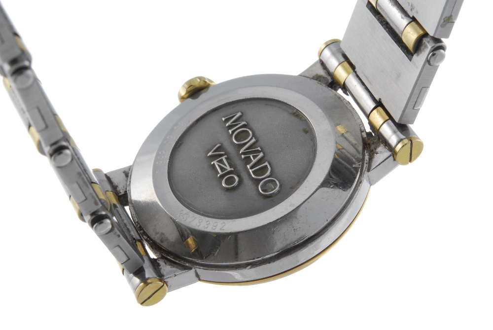 MOVADO - a mid-size Vizio bracelet watch. Stainless steel case with gold plated bezel. Reference - Image 2 of 4