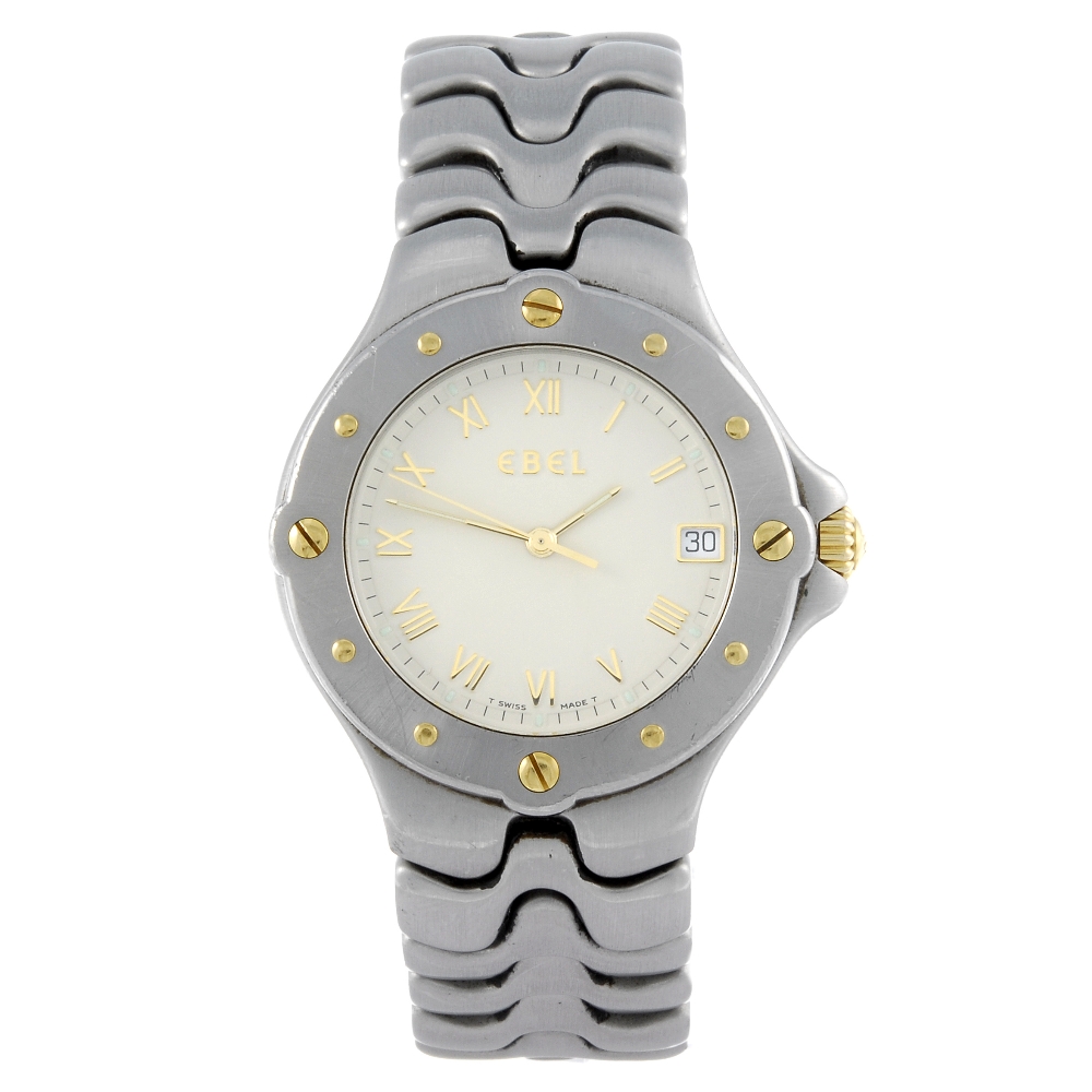 EBEL - a gentleman's Sportwave bracelet watch. Stainless steel case. Reference E6187631, serial