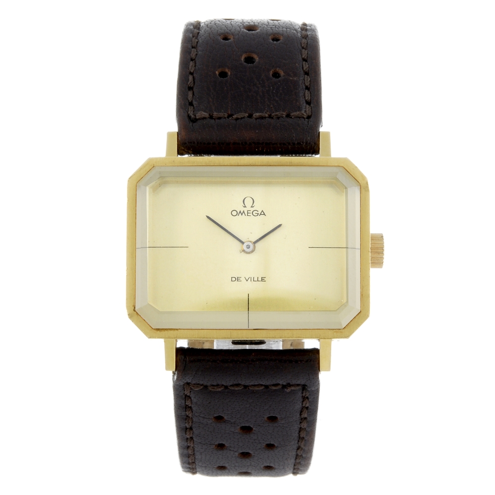 OMEGA - a De Ville wrist watch. Gold plated case with stainless steel case back. Numbered 5110379.