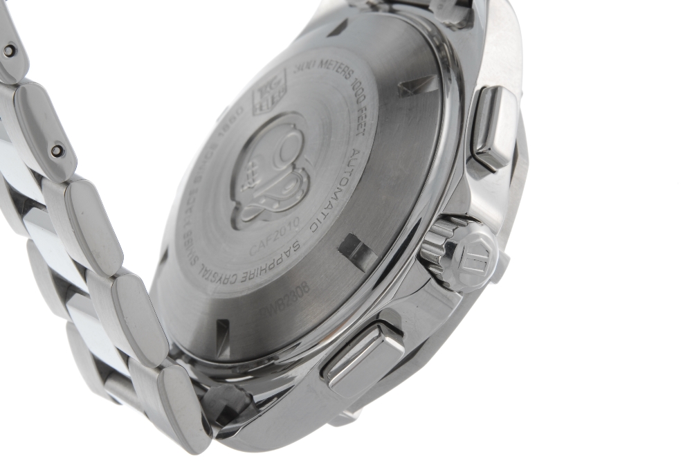 TAG HEUER - a gentleman's Aquaracer chronograph bracelet watch. Stainless steel case with calibrated - Image 3 of 4