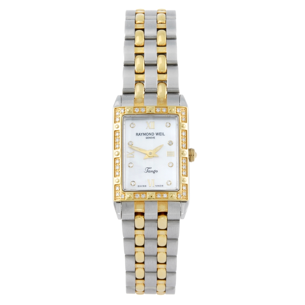 RAYMOND WEIL - a lady's Tango bracelet watch. Stainless steel case with factory diamond set gold