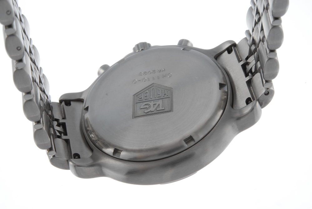 TAG HEUER - a gentleman's 6000 Series chronograph bracelet watch. Stainless steel case with - Image 2 of 4