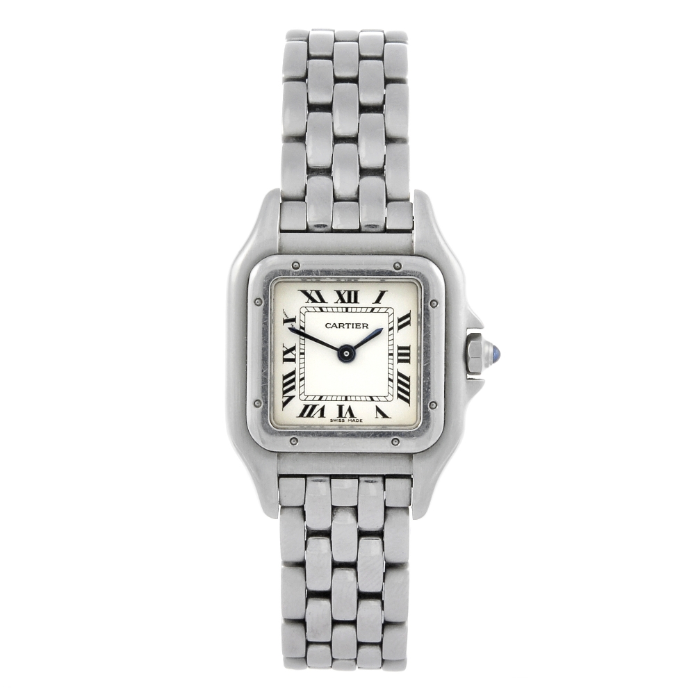 CARTIER - a Panthere bracelet watch. Stainless steel case. Reference 1320, serial CC883630. Signed