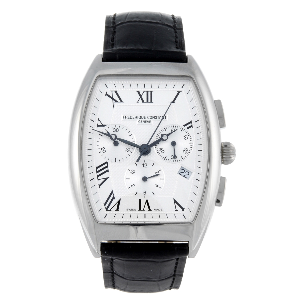 FREDERIQUE CONSTANT - a gentleman's chronograph wrist watch. Stainless steel case. Reference