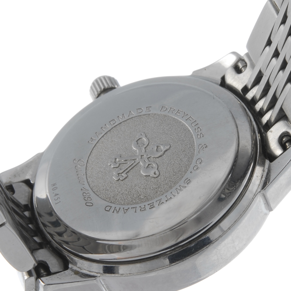 DREYFUSS & CO - a lady's bracelet watch. Stainless steel case with factory diamond set bezel. - Image 2 of 4