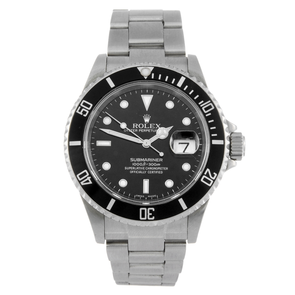 ROLEX - a gentleman's Oyster Perpetual Date Submariner bracelet watch. Circa 2003. Stainless steel