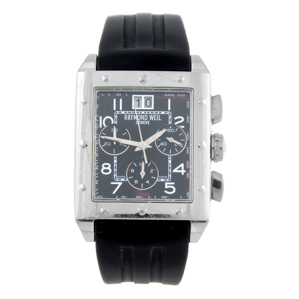RAYMOND WEIL - a gentleman's Tango chronograph wrist watch. Stainless steel case. Reference 4881/