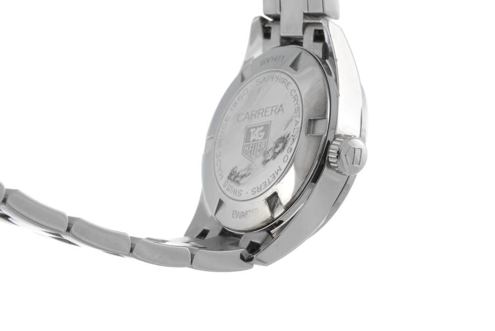 TAG HEUER - a lady's Carrera bracelet watch. Stainless steel case. Reference WV1411, serial EWA6759. - Image 3 of 4