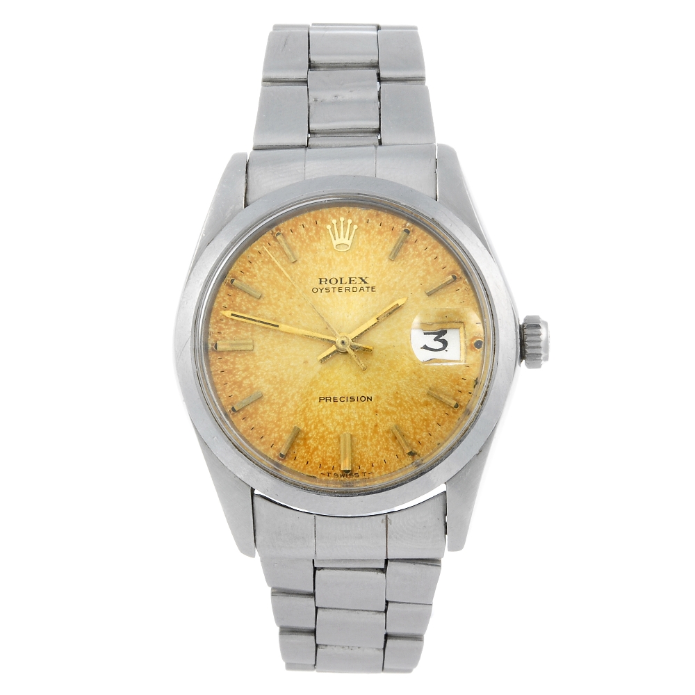 ROLEX - a gentleman's Oysterdate Precision bracelet watch. Circa 1970. Stainless steel case.