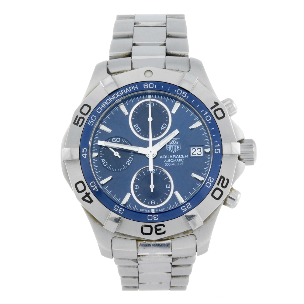 TAG HEUER - a gentleman's Aquaracer chronograph bracelet watch. Stainless steel case with calibrated