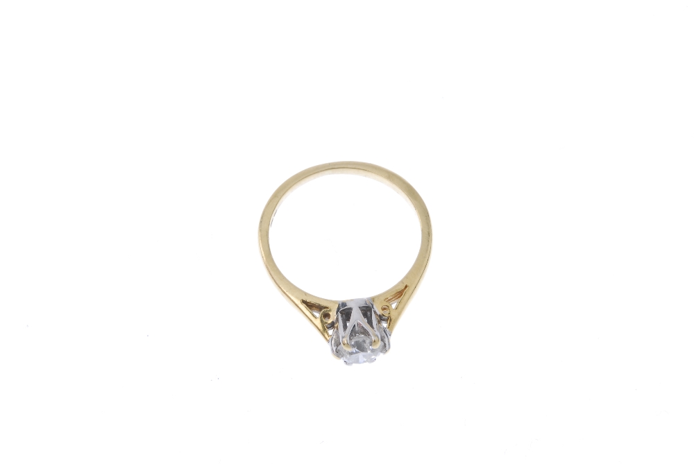 An 18ct gold diamond single-stone ring. The brilliant-cut diamond, to the plain band. Diamond weight - Image 2 of 4