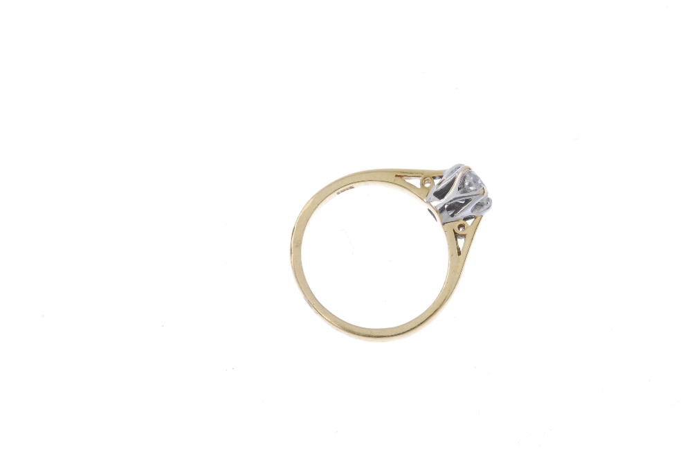 An 18ct gold diamond single-stone ring. The brilliant-cut diamond, to the plain band. Diamond weight - Image 4 of 4